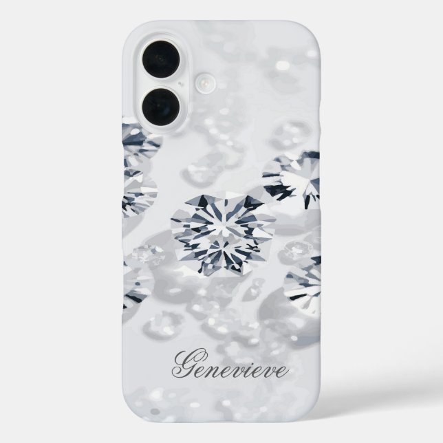 Custom Name Diamond Scattered Case-Mate iPhone Case (Back)