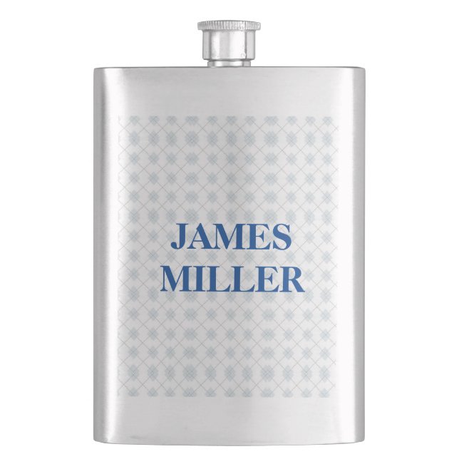 Custom name diamond shapes on flask (Front)
