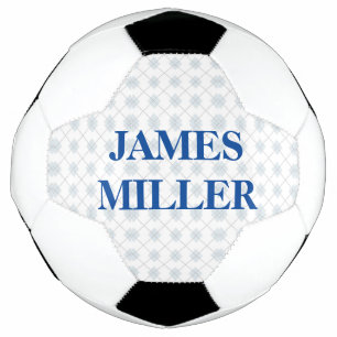 Custom name diamond shapes pattern soccer ball