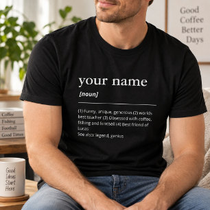 Custom name dictionary definition black T-Shirt