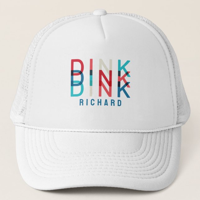 Custom Name Dink Personalized Pickleball Game Team Trucker Hat (Front)
