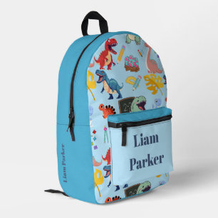 Custom Name Dinosaur Back to School Boys Backpack