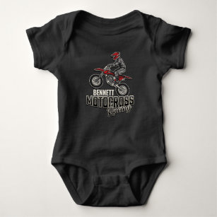 BERM BUSTIN' BABY BOY SHIRT CREEPER INFANT ONE PIECE MOTO MX MOTOCROSS JUST RIDE 