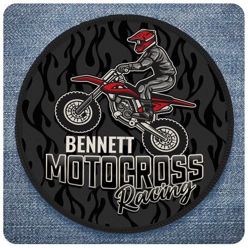 Custom NAME Dirt Bike Rider Motocross Racing Patch