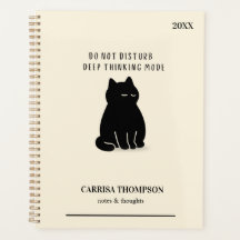Custom Name Do Not Disturb Deep Thinking Mode Cat