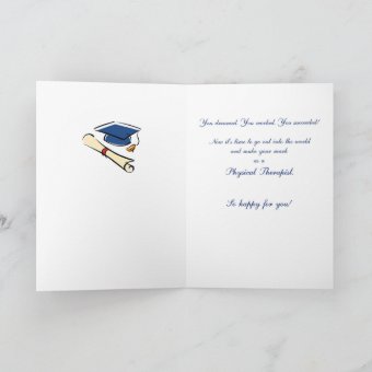 Custom Name Doctor Physical Therapy Graduation Card | Zazzle