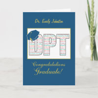 Custom Name Doctor Physical Therapy Graduation