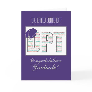 Custom Name Doctor Physical Therapy Graduation Card