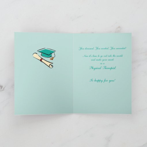 Custom Name Doctor Physical Therapy Graduation DPT Card | Zazzle