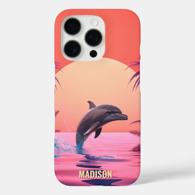 Custom Name Dolphin Case-Mate iPhone Case (Back)
