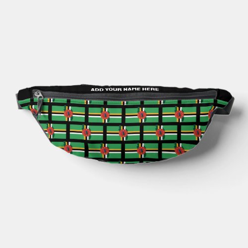Custom Name DOMINICAN FLAG OF DOMINICA Fanny Pack