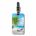 Custom Name / Double-Sided Tropical Sandy Beach