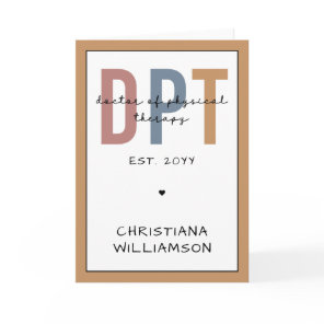 Custom Name DPT Doctor of Physical Therapy Card