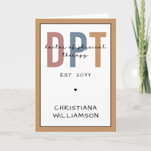Custom Name DPT Doctor of Physical Therapy Card
