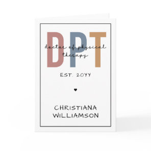 Custom Name DPT Doctor of Physical Therapy  Card
