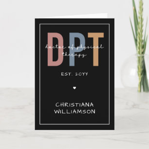 Custom Name DPT Doctor of Physical Therapy Card