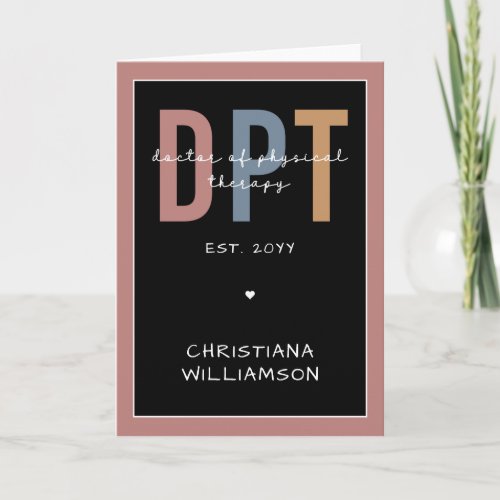 Custom Name DPT Doctor of Physical Therapy Card