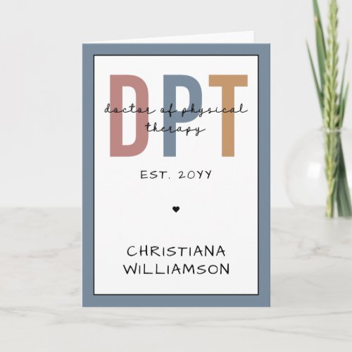 Custom Name DPT Doctor of Physical Therapy Card