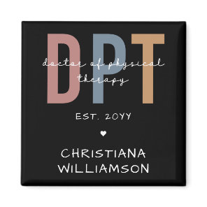 Custom Name DPT Doctor of Physical Therapy Magnet