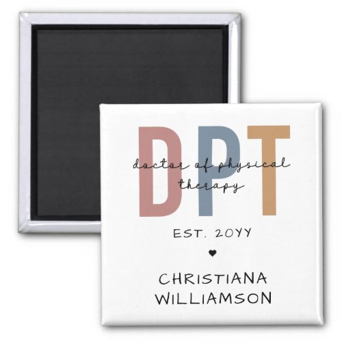 Custom Name DPT Doctor of Physical Therapy Magnet