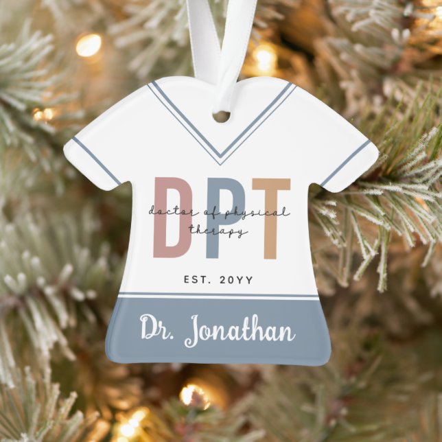 Custom Name DPT Doctor of Physical Therapy Ornament (Tree)