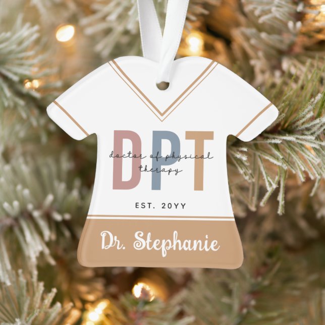 Custom Name DPT Doctor of Physical Therapy Ornament (Tree)