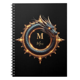 🐉 Custom Name Dragon Fantasy Symbol For Gamers 🔥 Notebook