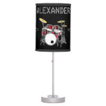 Custom Name Drummer Lamp Rock &amp; Roll Drums Music at Zazzle