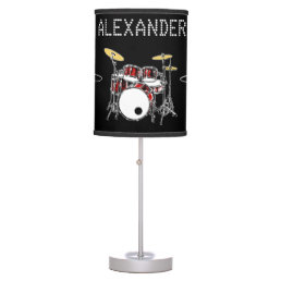 Custom Name Drummer Lamp Rock &amp; Roll Drums Music
