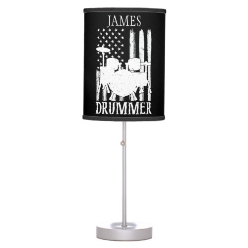 Custom Name Drummer  Table Lamp
