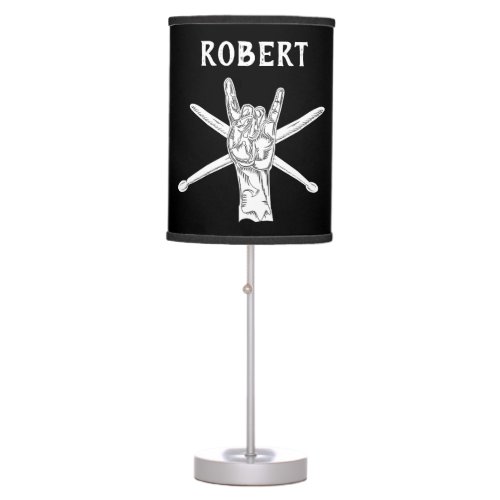 Custom Name Drummer Table Lamp