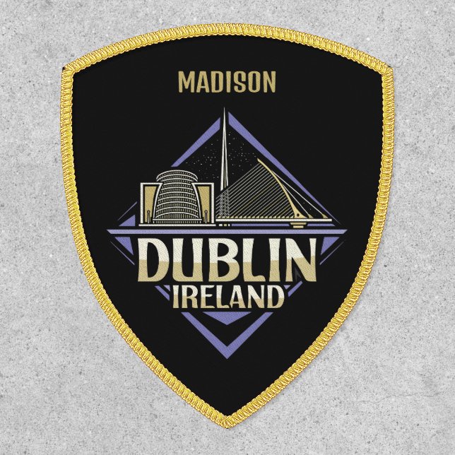 Custom Name Dublin Ireland Patch (Front)