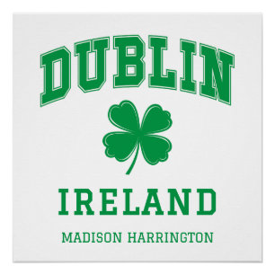 Custom Name Dublin Ireland Poster
