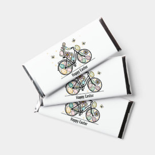 Custom Name Easter Bicycle Design Hershey Bar Favors