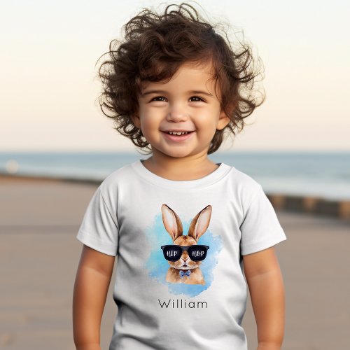 Custom Name Easter Bunny Boy Hip Hop Toddler T_shirt