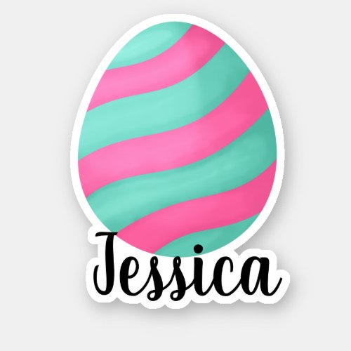 CUSTOM NAME EASTER EGG STICKER