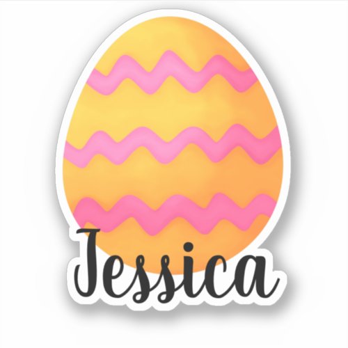 CUSTOM NAME EASTER EGG STICKER