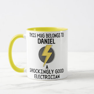 custom name Electrician gift Funny Electrician pun Mug