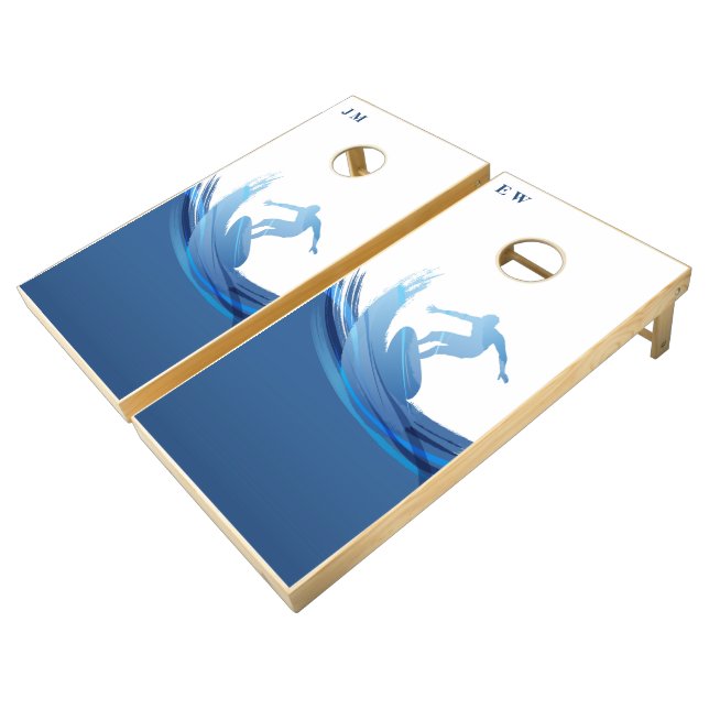 Custom Name Elegant  Cornhole Set (Angled)