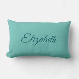 Custom Name Elegant Handwritten Script Modern Lumbar Pillow