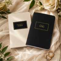 Custom Name Elegant Minimalist Ivory and Black