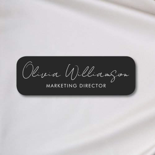 Custom Name Elegant Script Modern Personalized Tag