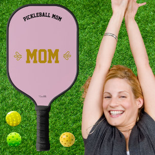 Custom Name Elegant Sports Pink Design Carbon Fiber Pickleball Paddle