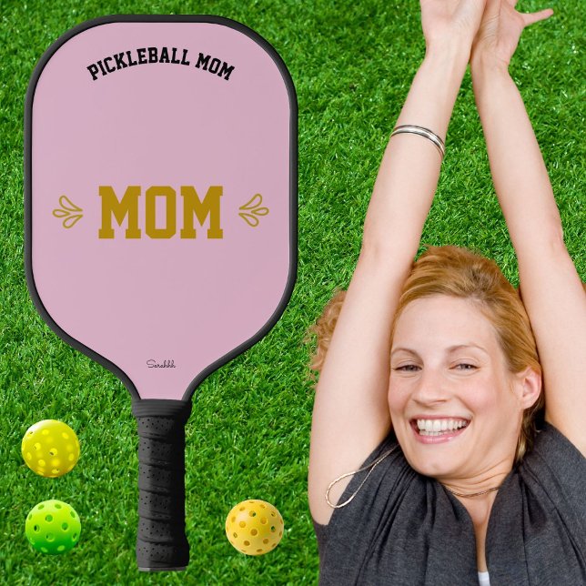 Custom Name Elegant Sports Pink Design  Carbon Fiber Pickleball Paddle (Creator Uploaded)