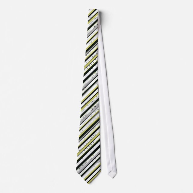 custom name elegant striped neck tie (Front)