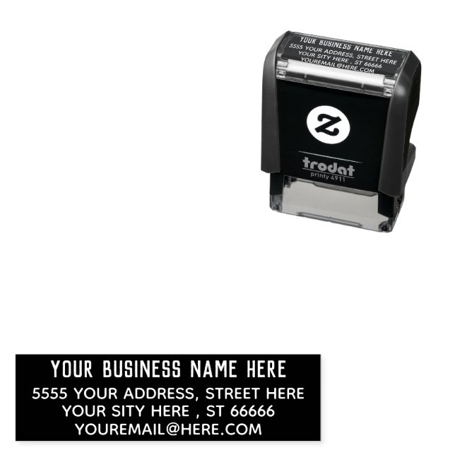 Custom Name Email Address Color Self-inking Stamp (In Situ)