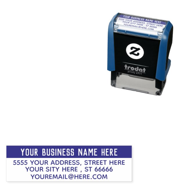 Custom Name Email Address Color Stamp Template (In Situ)