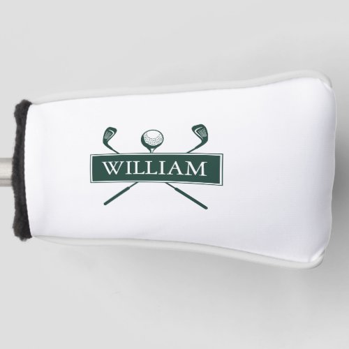 Custom Name Emerald Green Clubs And Ball Golf Head Cover