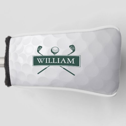 Custom Name Emerald Green Clubs And Ball Golf Head Cover
