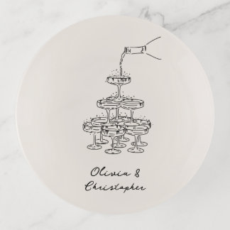 Custom Name Engagement Gift Ring Dish